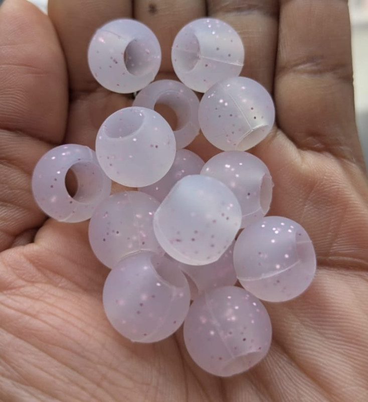Glitter pink Beads